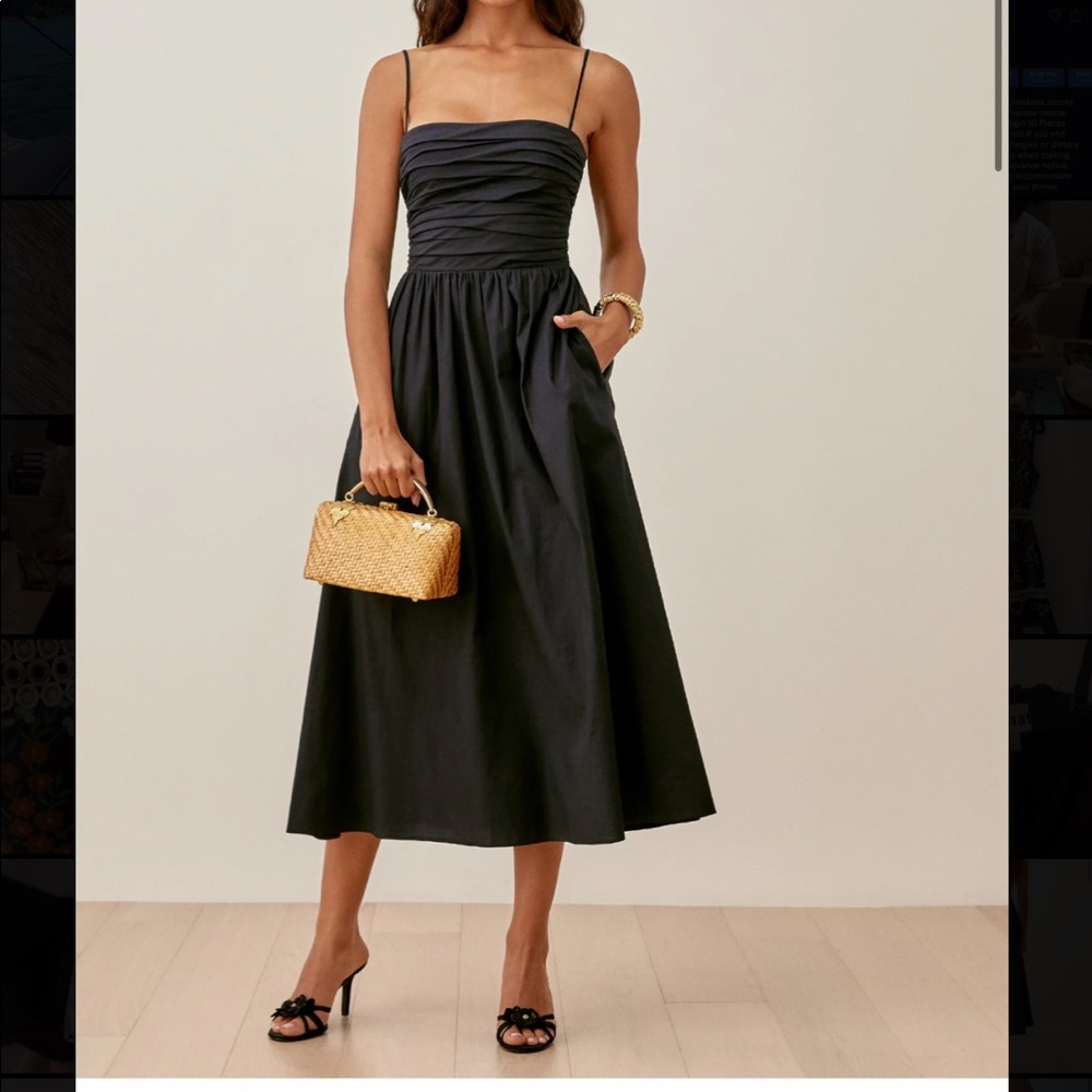 Black Reformation Midi Dress - MISSING STRAPS